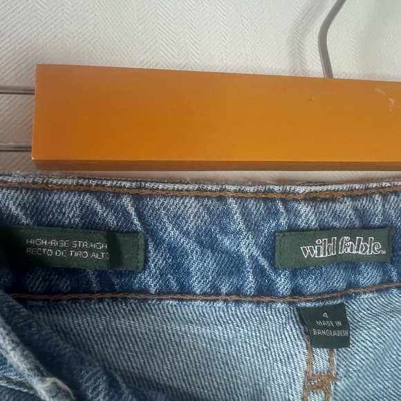 wild fable Women Straight Leg Jeans - Medium Blue Wash - Picture 3 of 3